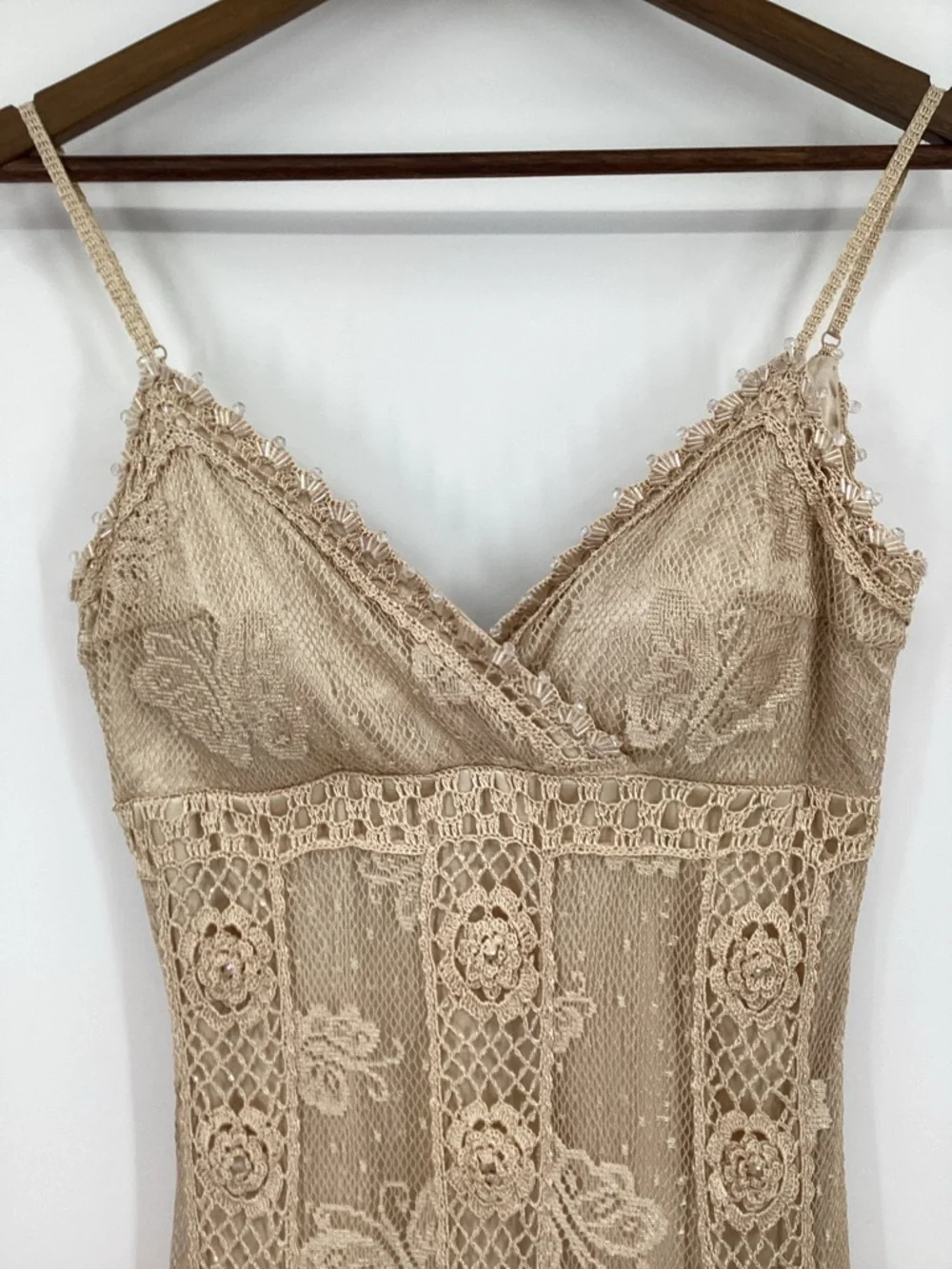 Sue Wong  Crochet Asymmetrical Slip Midi Dress - Picture 5 of 16